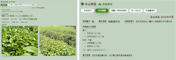 Figure 2. Tea Research and Extension Station - Taiwan Tea Production and Management Information Platform.